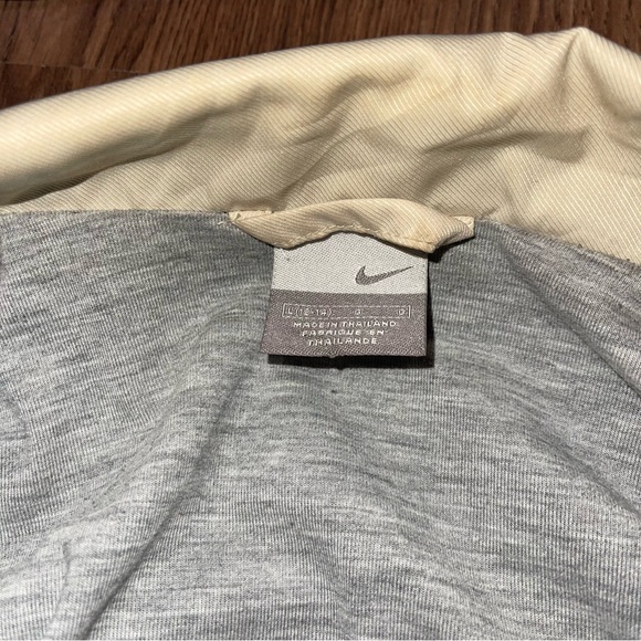 Nike Jacket Women’s Large Black‎ Tan Cinched Vintage Y2K Early 2000s Windbreaker - Picture 8 of 10